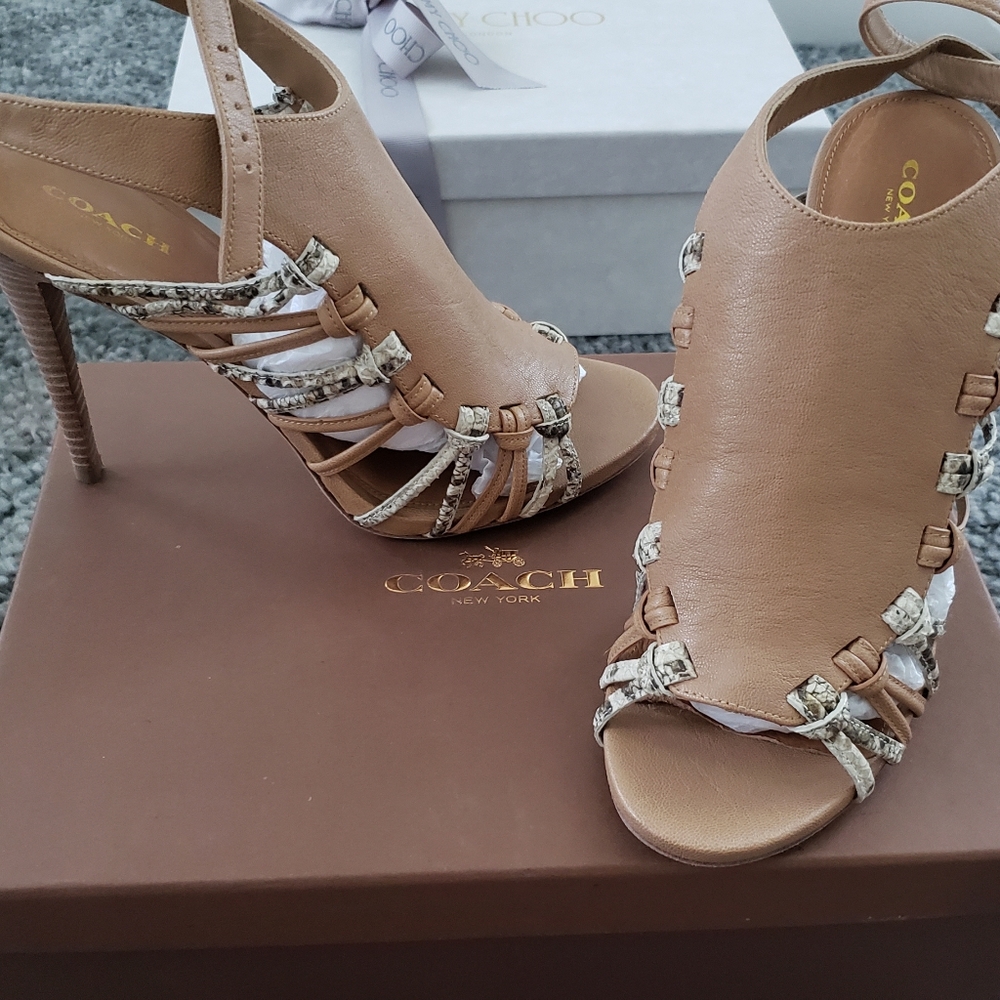 Coach Jody Python Print Heels - image 2
